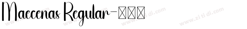 Maecenas Regular字体转换